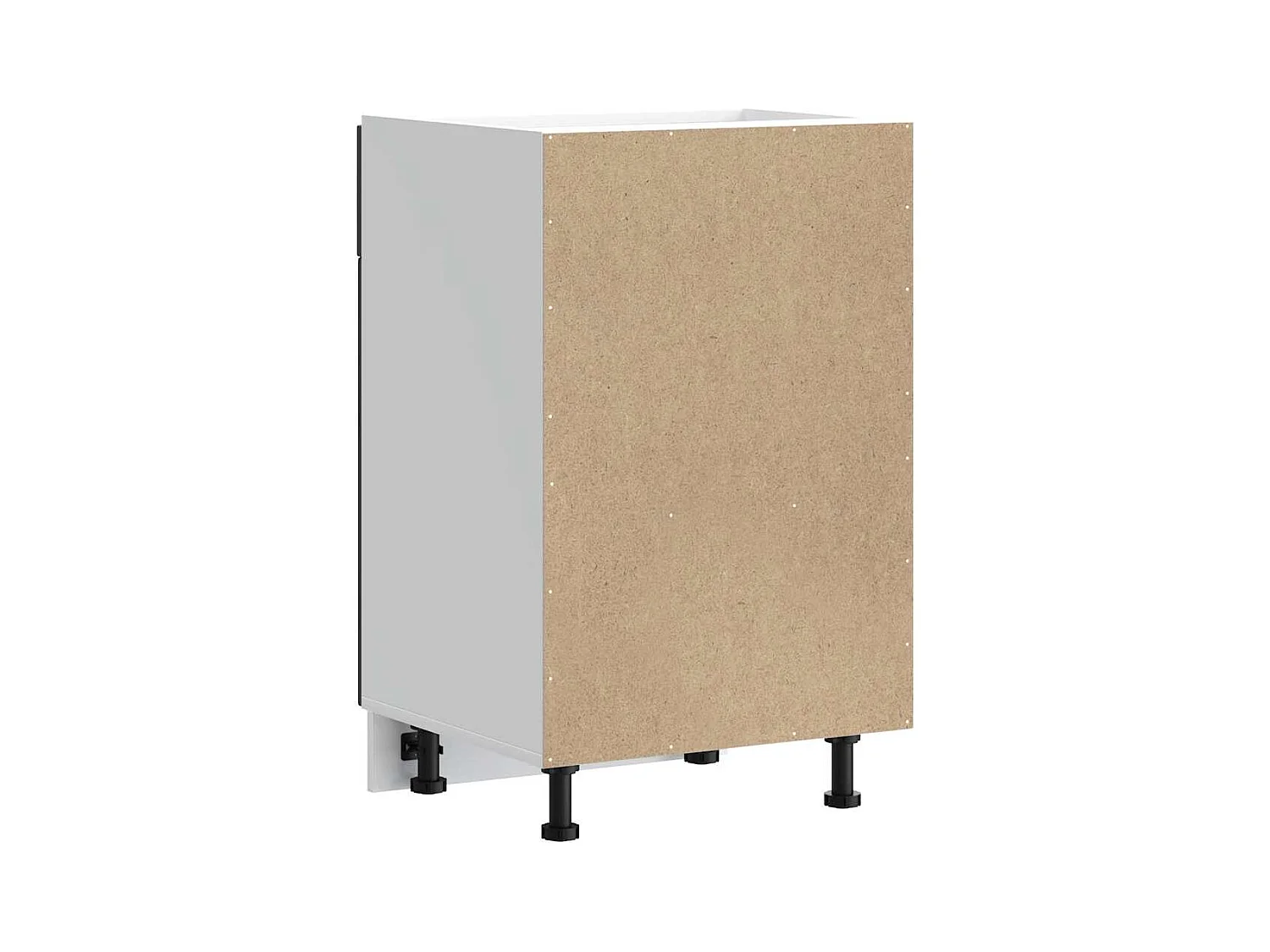 Armoire de cuisine Kalmar noir bois d'ingénierie