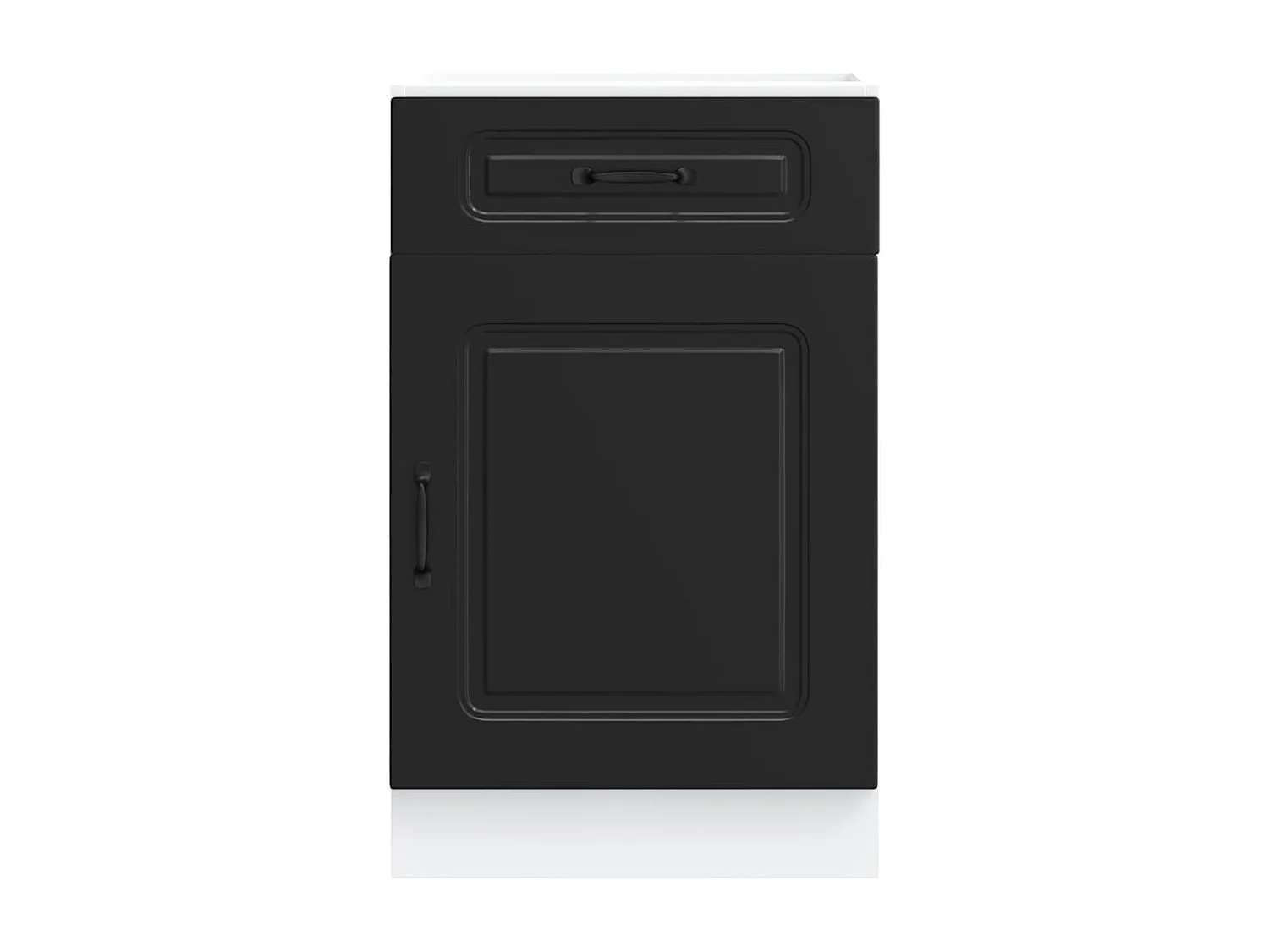 Armoire de cuisine Kalmar noir bois d'ingénierie