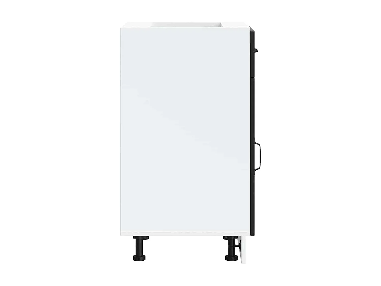 Armoire de cuisine Kalmar noir bois d'ingénierie