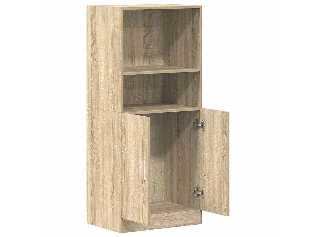 Keukenkast 57x41,5x131,5 cm bewerkt hout sonoma eikenkleurig
