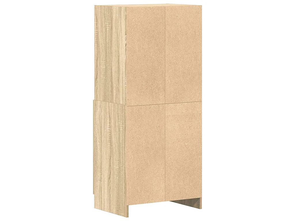 Keukenkast 57x41,5x131,5 cm bewerkt hout sonoma eikenkleurig