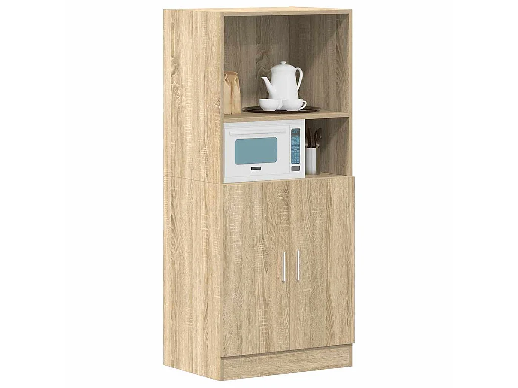 Keukenkast 57x41,5x131,5 cm bewerkt hout sonoma eikenkleurig