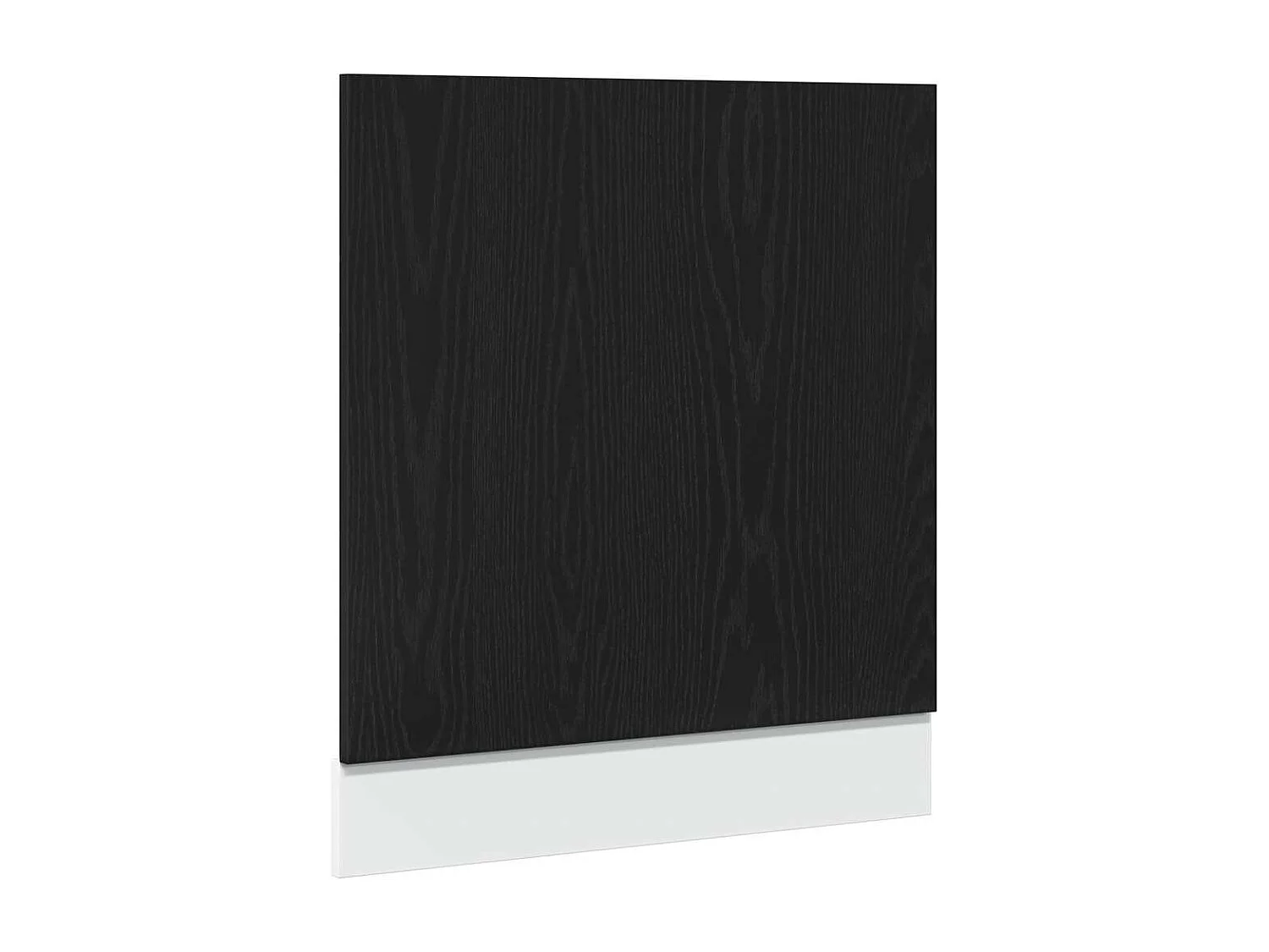 Geschirrspülerblende Lyon Schwarz Eichen-Optik 60x15x67 cm