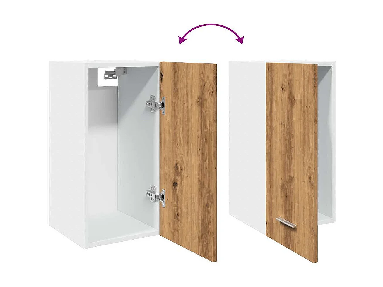 Armoire suspendue "Lyon" Chêne artisanal 30 x 31 x 60 cm Bois d'ingénierie