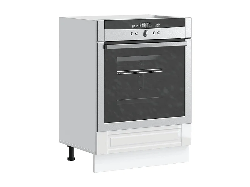 Armoire à four Porto blanc brillant bois d'ingénierie