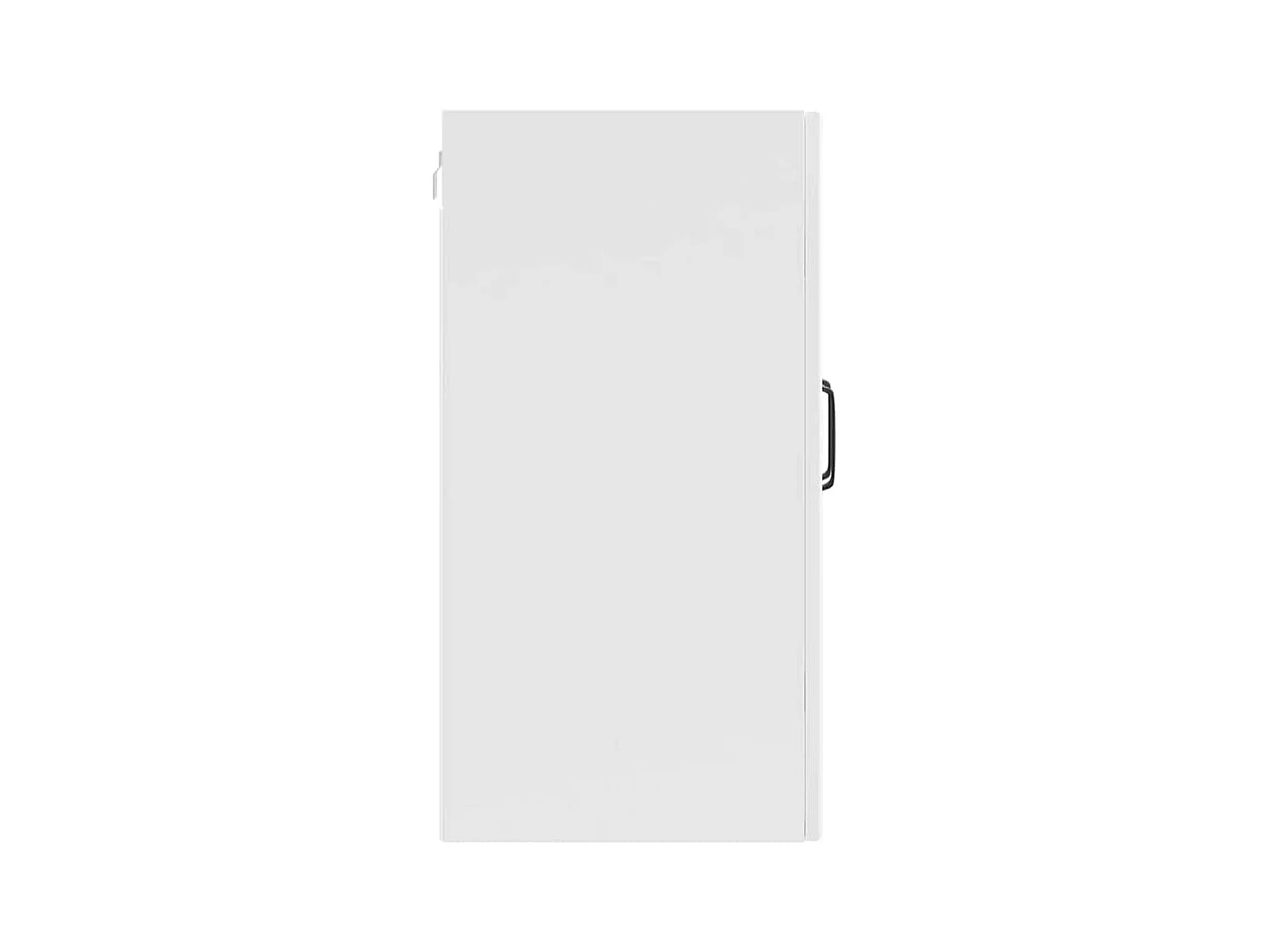 Armoire murale de cuisine avec porte vitrée "Lucca" Bois d'ingénierie blanc brillant