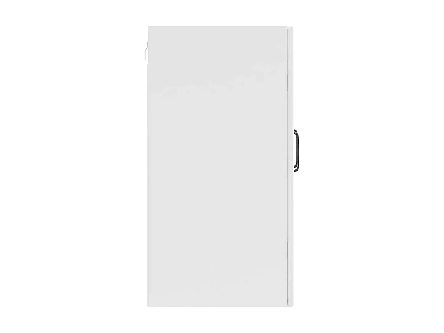 Armoire murale de cuisine avec porte vitrée "Lucca" Bois d'ingénierie blanc brillant