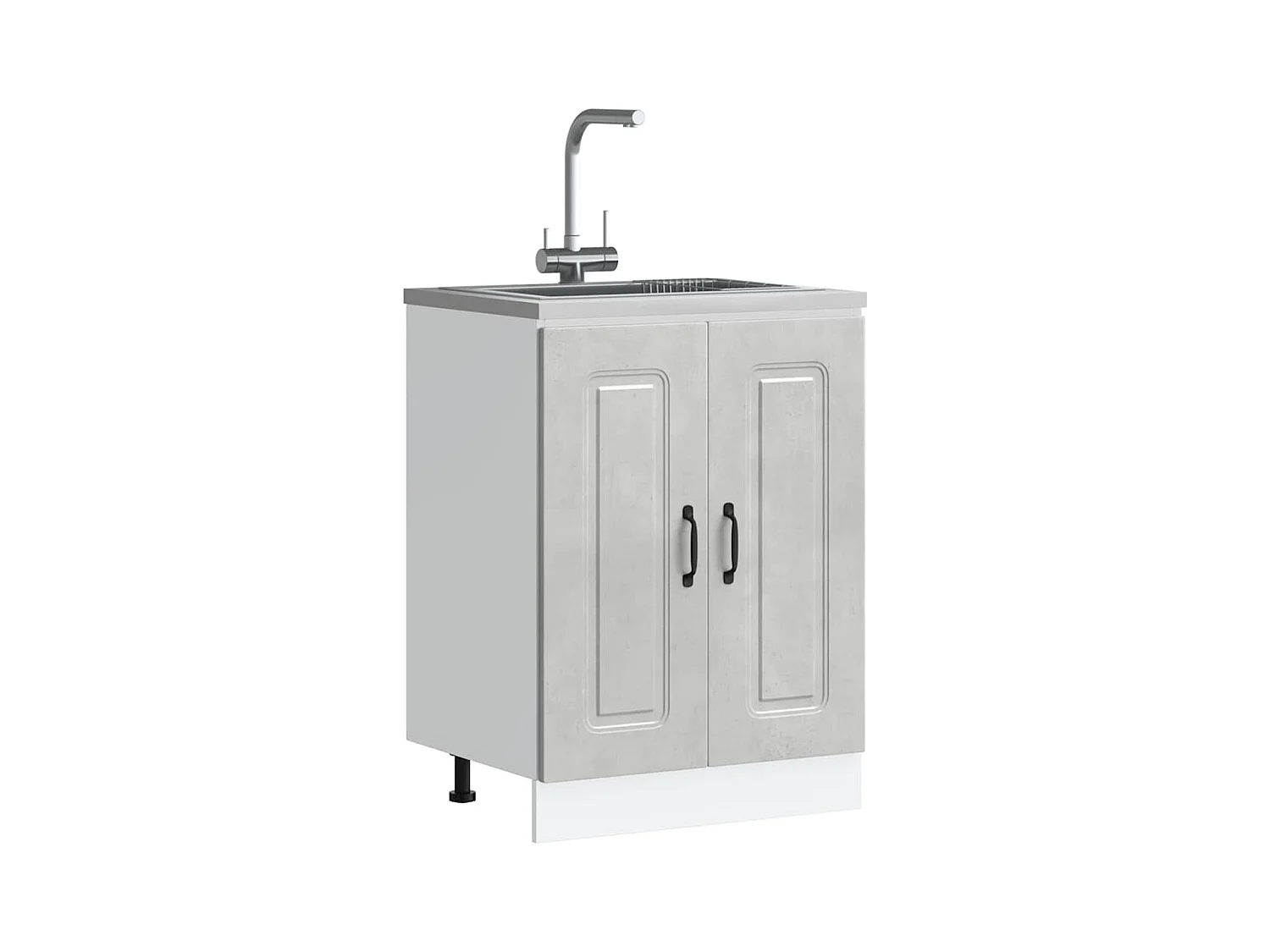 Spülenunterschrank Kalmar Betongrau 60x46x81,5 cm Holzwerkstoff