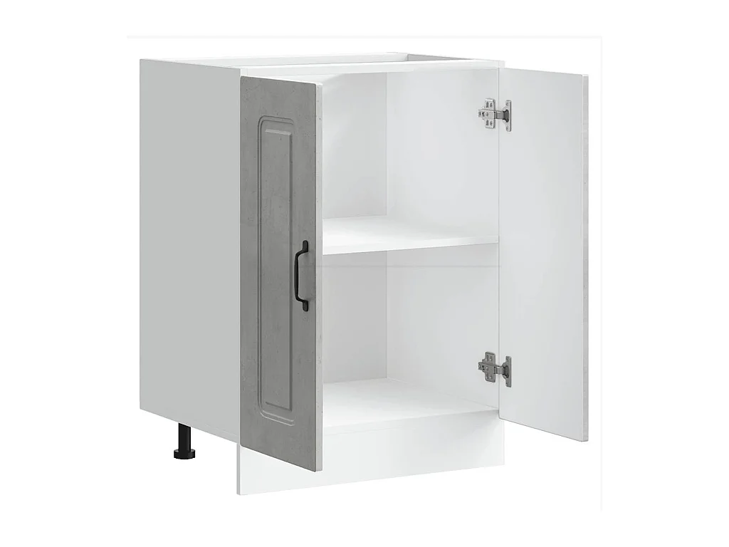 Spoelbakonderkast Kalmar 60x46x81,5 cm bewerkt hout betongrijs