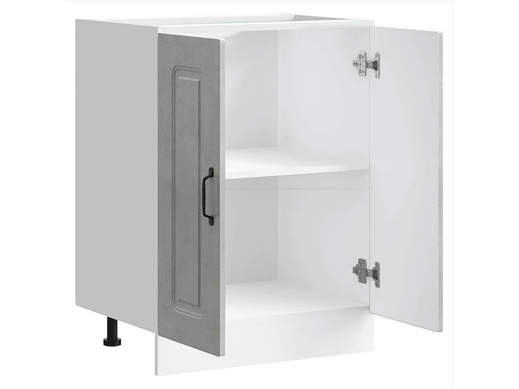 Meuble bas pour évier Kalmar gris béton bois d'ingénierie