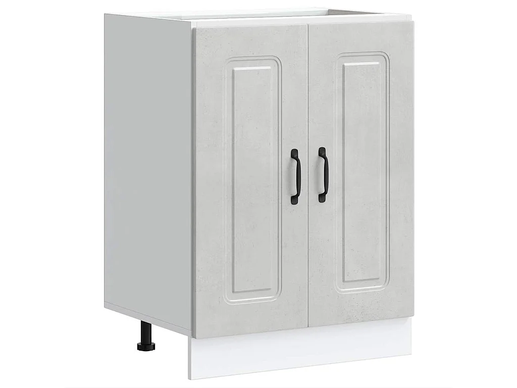Meuble bas pour évier Kalmar gris béton bois d'ingénierie