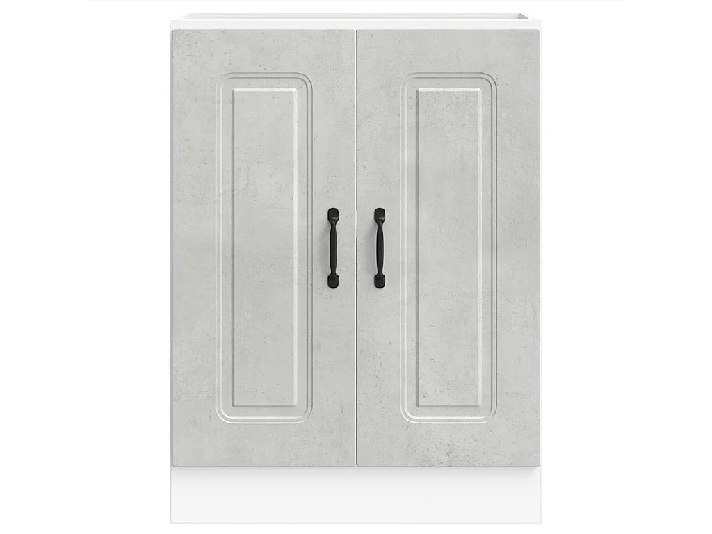 Meuble bas pour évier Kalmar gris béton bois d'ingénierie