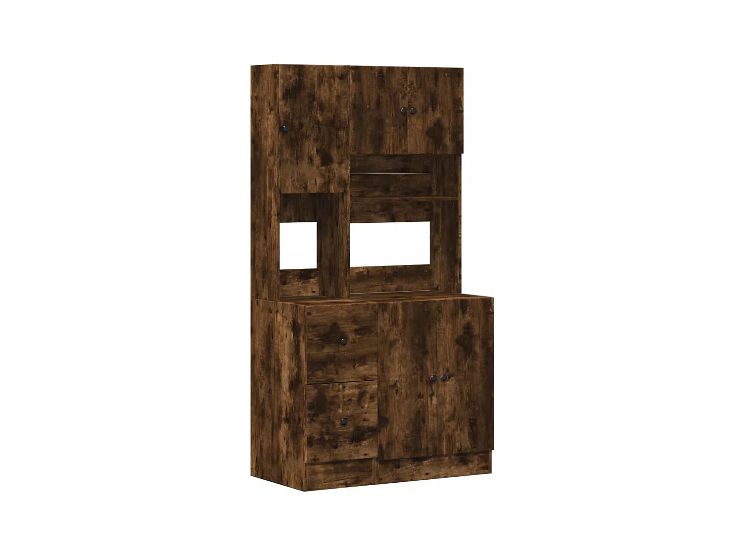 Armoire de cuisine chêne fumé 95x50x180 cm bois d'ingénierie