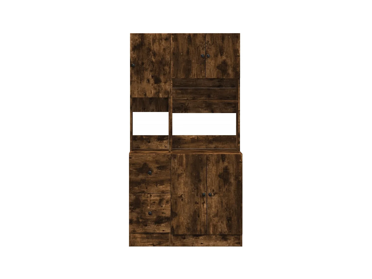 Armoire de cuisine chêne fumé 95x50x180 cm bois d'ingénierie