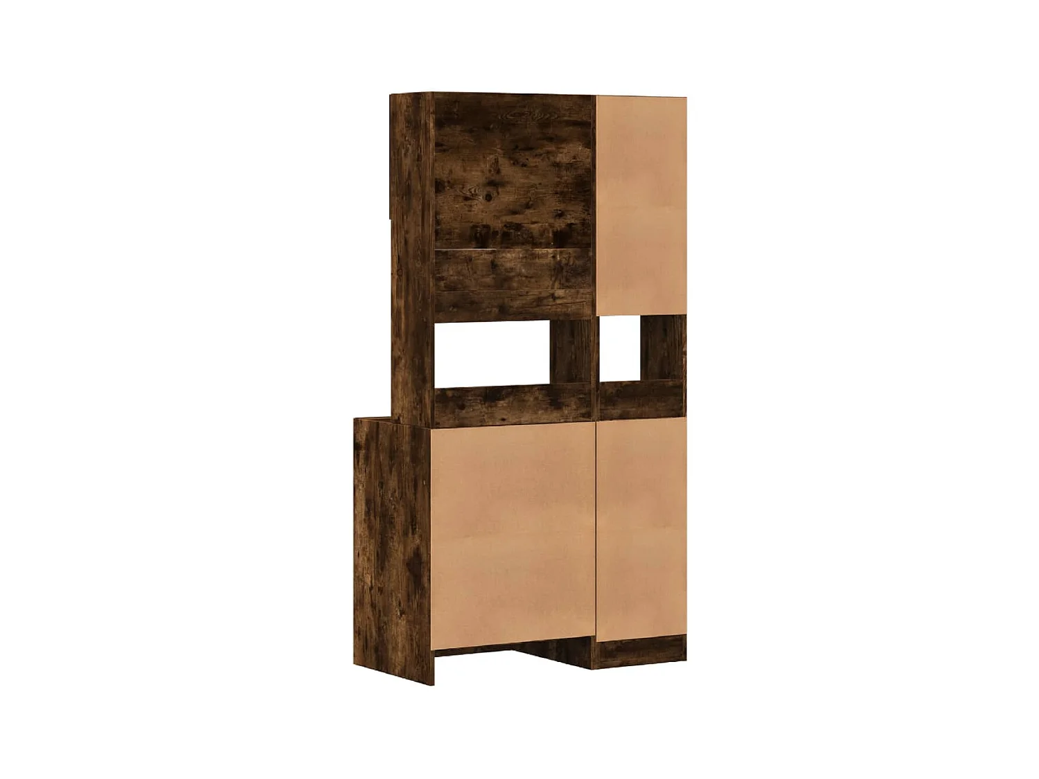 Armoire de cuisine chêne fumé 95x50x180 cm bois d'ingénierie