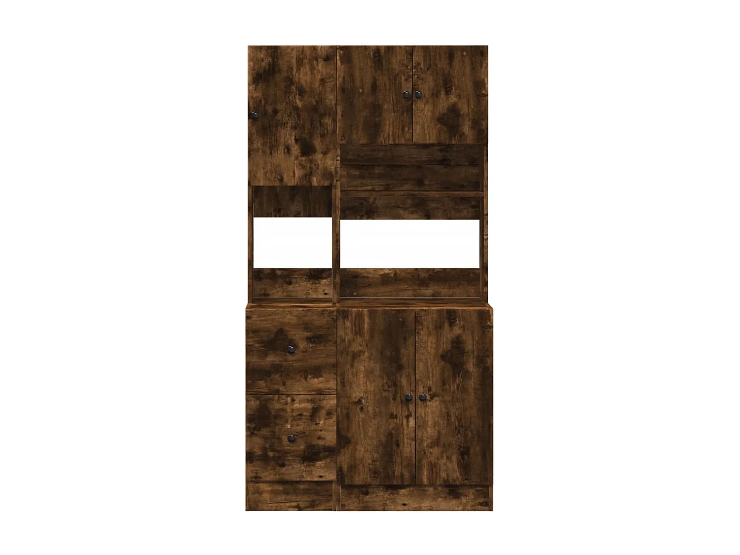 Armoire de cuisine chêne fumé 95x50x180 cm bois d'ingénierie