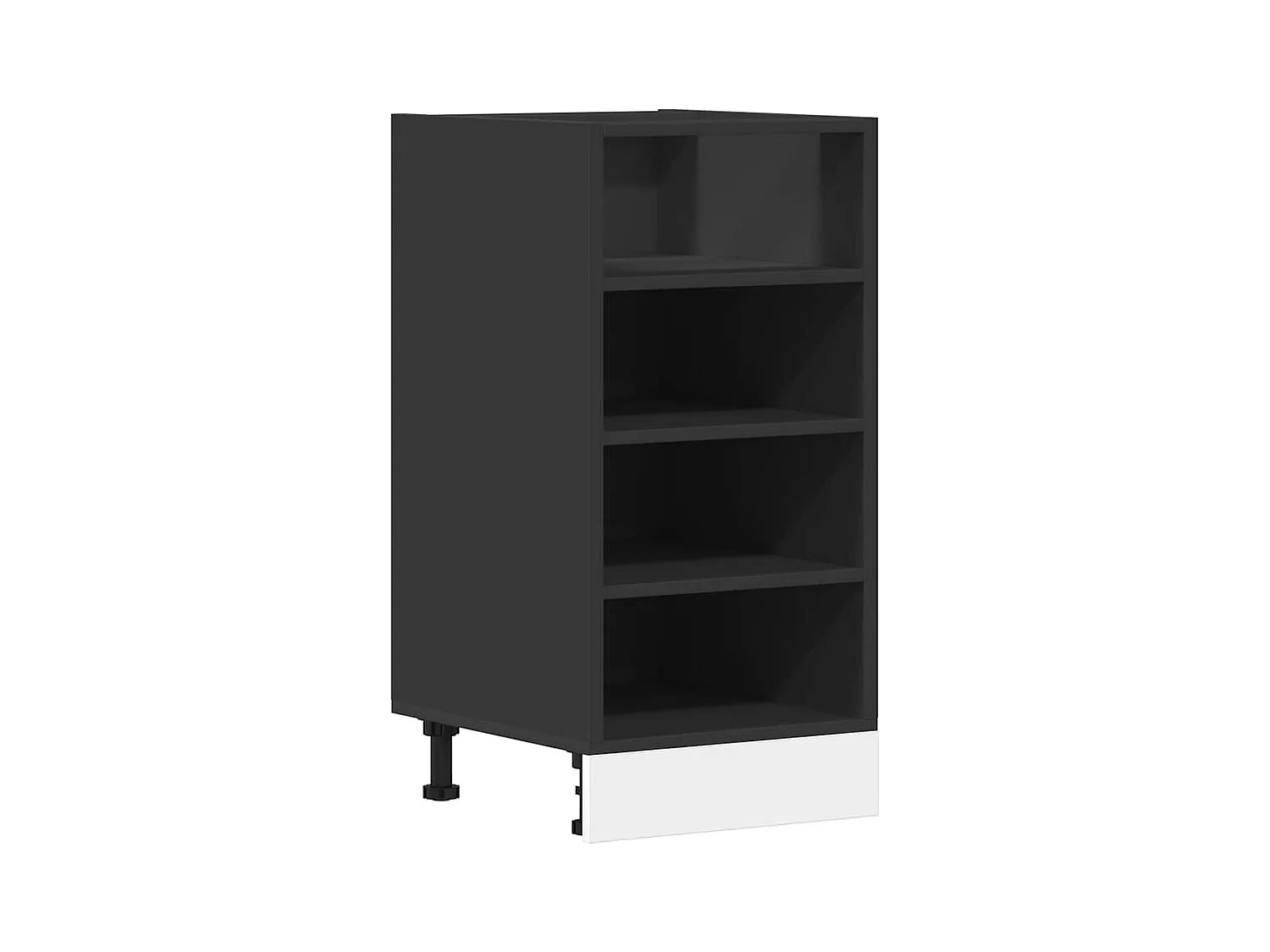 Unterschrank Riga Schwarz 40x44,5x81,5 cm Holzwerkstoff