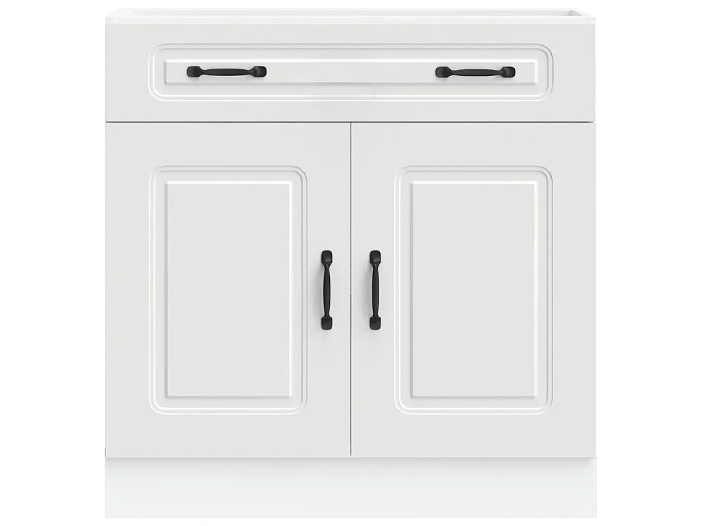 Armoire de cuisine Kalmar blanc bois d'ingénierie