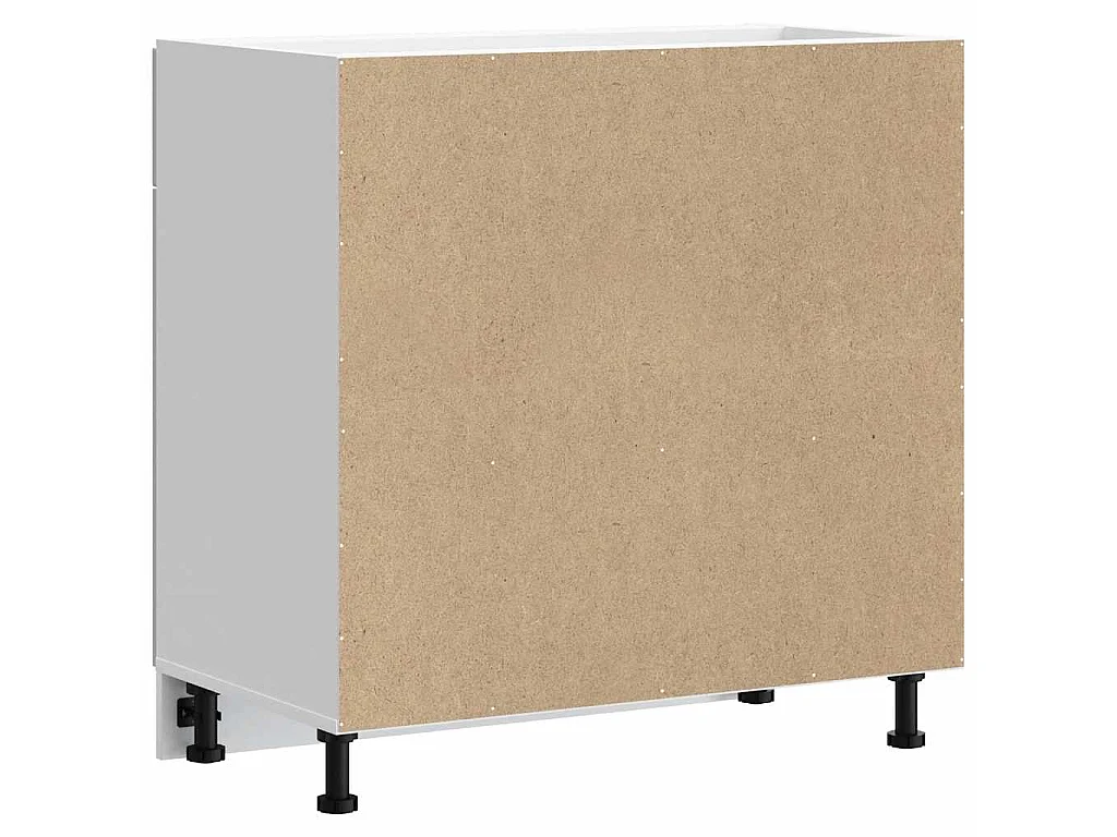 Armoire de cuisine Kalmar blanc bois d'ingénierie