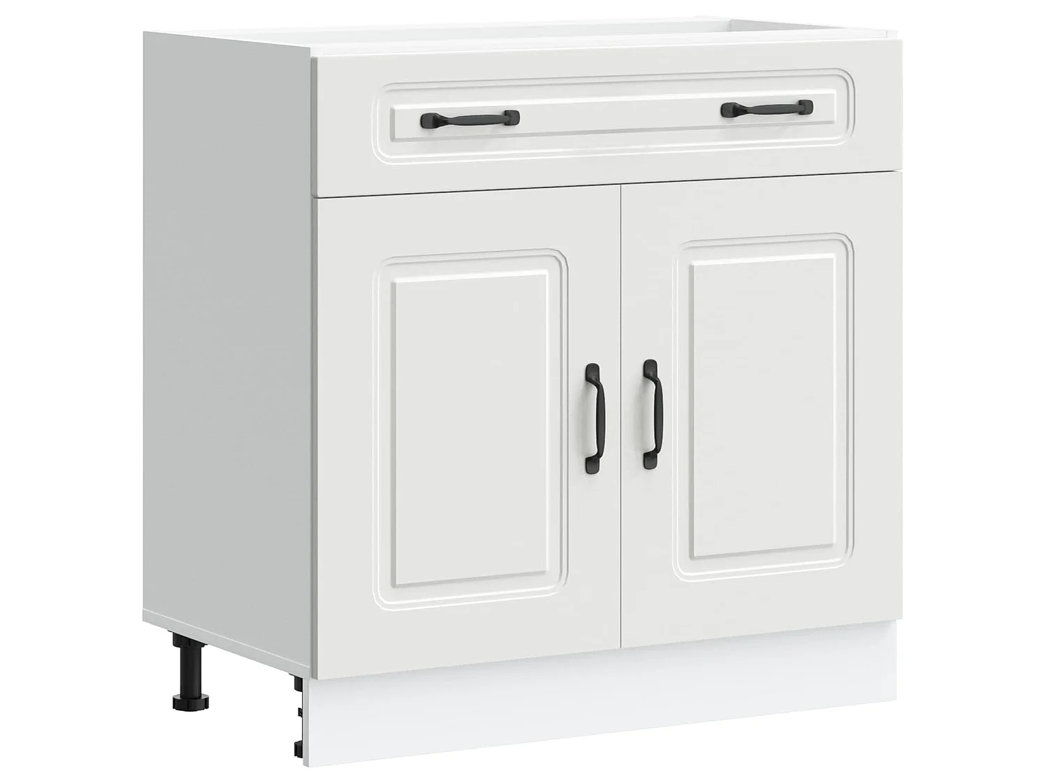 Armoire de cuisine Kalmar blanc bois d'ingénierie
