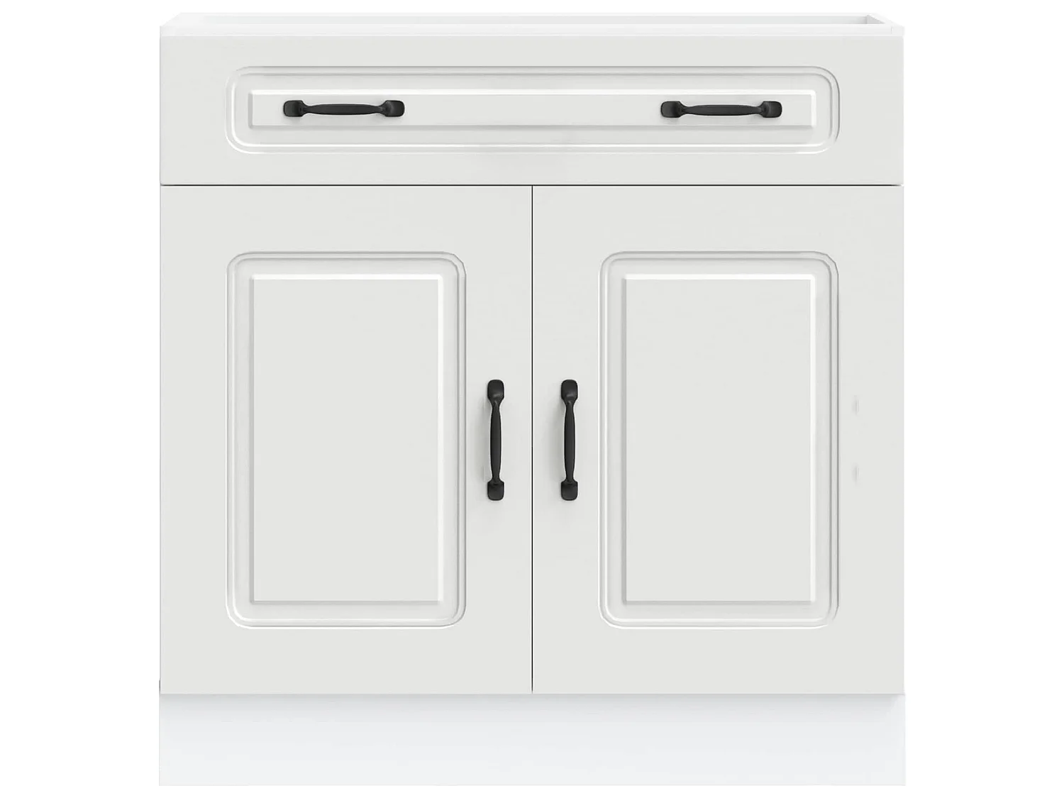 Armoire de cuisine Kalmar blanc bois d'ingénierie