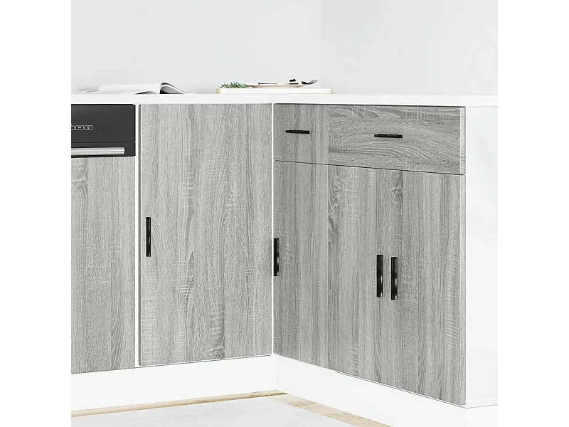 Mobile Base Lavello “Lyon” Grigio Sonoma in Legno Multistrato