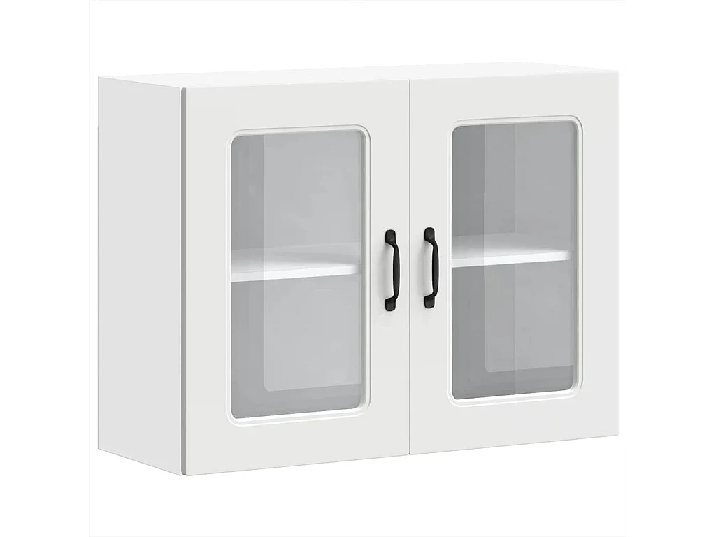 Pensile da Cucina con Porta in Vetro Kalmar Bianco Truciolato