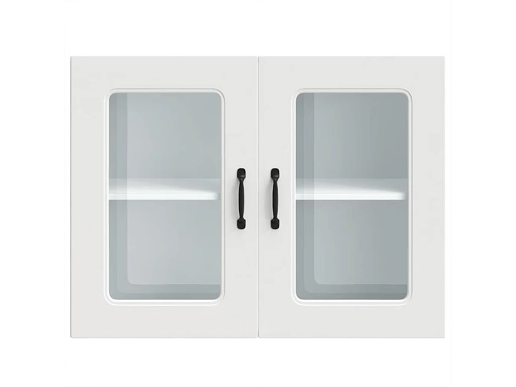 Pensile da Cucina con Porta in Vetro Kalmar Bianco Truciolato