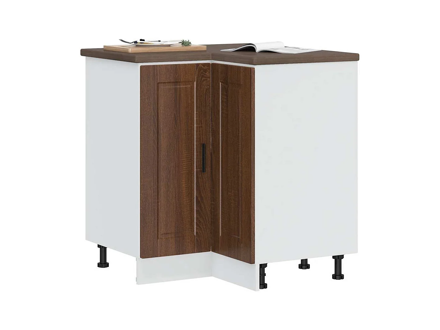 Base ad Angolo Cucina Porto Rovere Marrone in Legno Multistrato