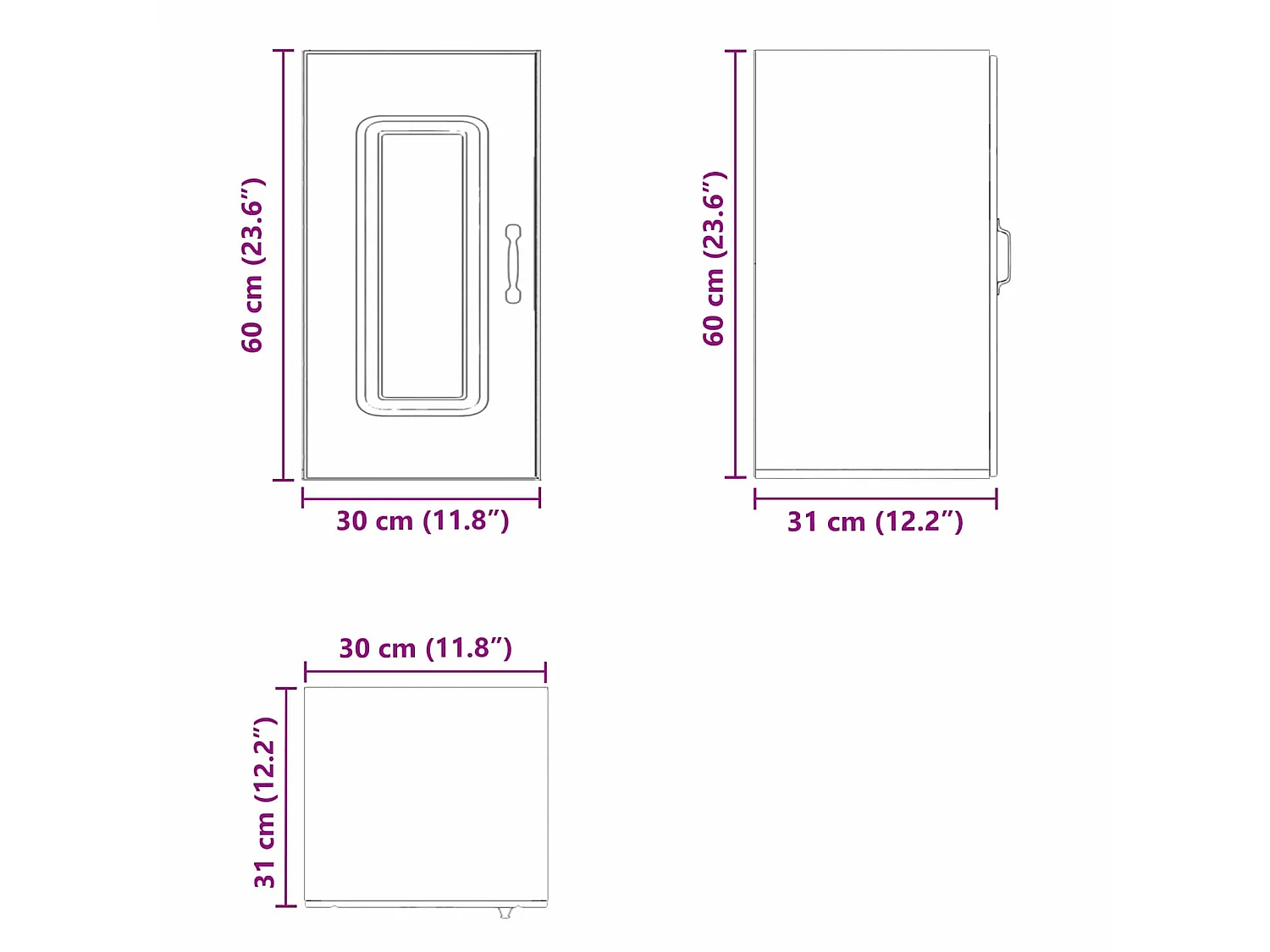 Mueble de pared cocina Kalmar madera contrachapada roble sonoma