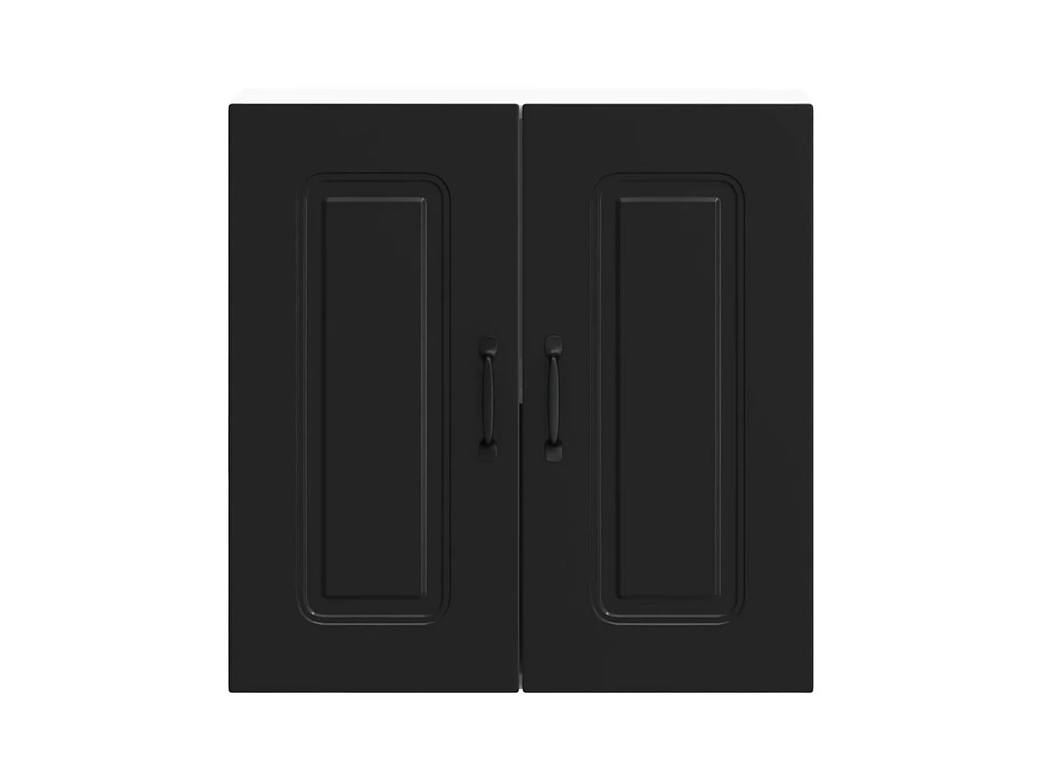 Armoire murale de cuisine Kalmar noir bois d'ingénierie