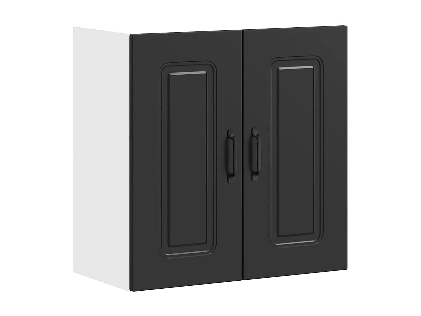 Armoire murale de cuisine Kalmar noir bois d'ingénierie