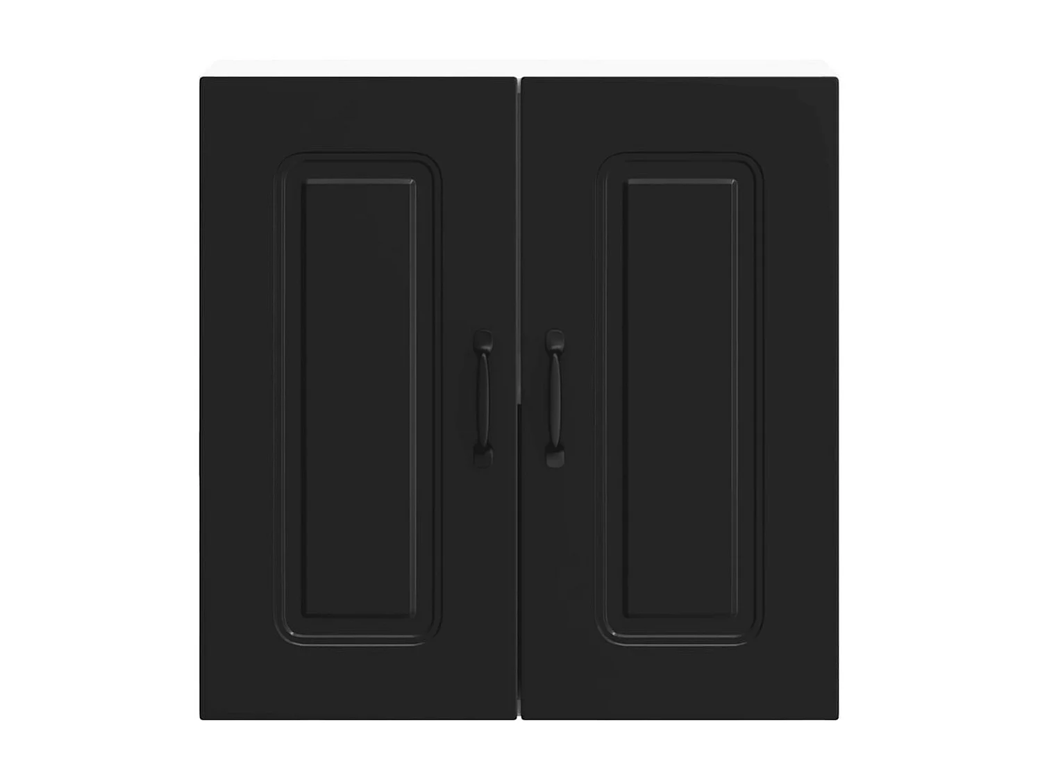 Armoire murale de cuisine Kalmar noir bois d'ingénierie