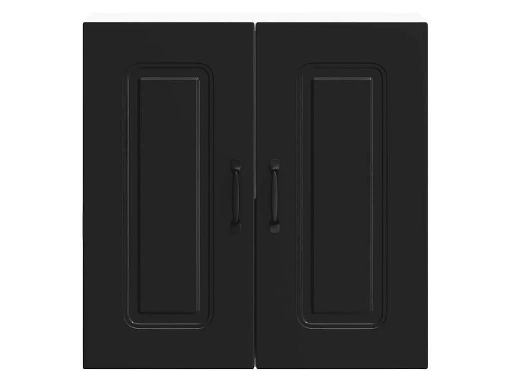Armoire murale de cuisine Kalmar noir bois d'ingénierie