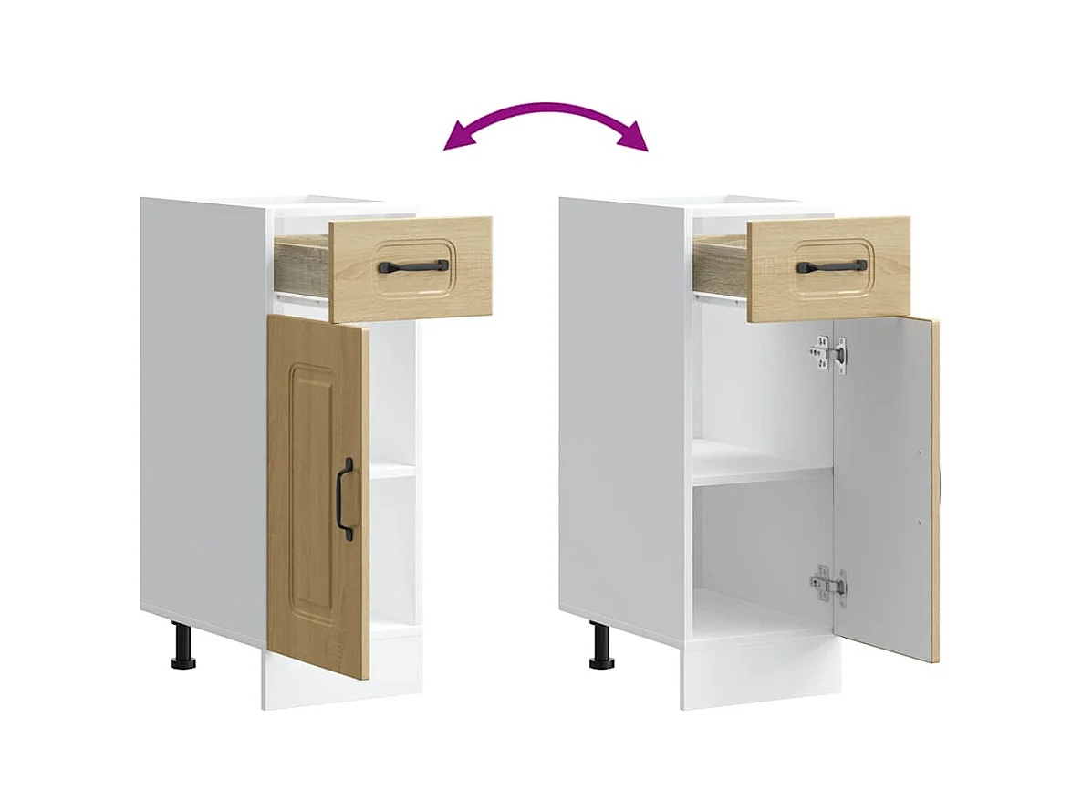 Armoire de cuisine Kalmar chêne sonoma bois d'ingénierie