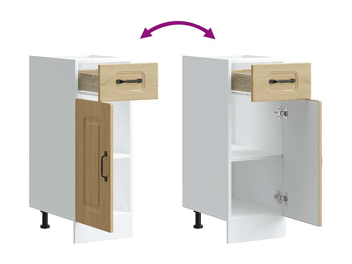 Armoire de cuisine Kalmar chêne sonoma bois d'ingénierie