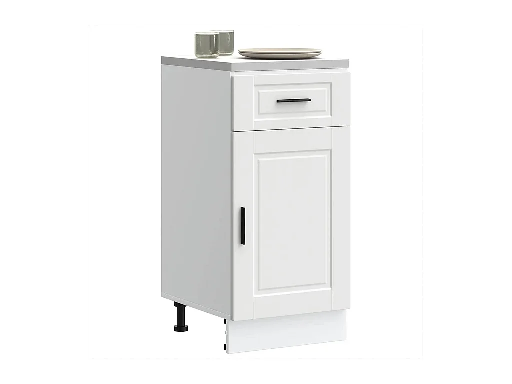Armoire de cuisine Porto blanc bois d'ingénierie