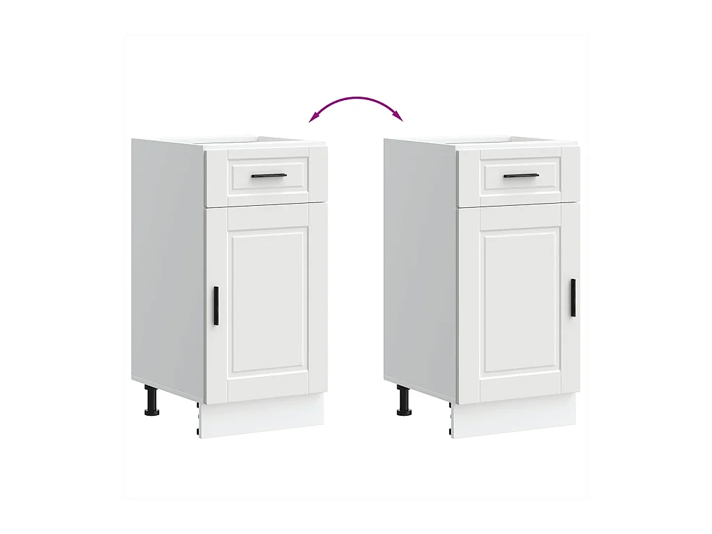 Armoire de cuisine Porto blanc bois d'ingénierie