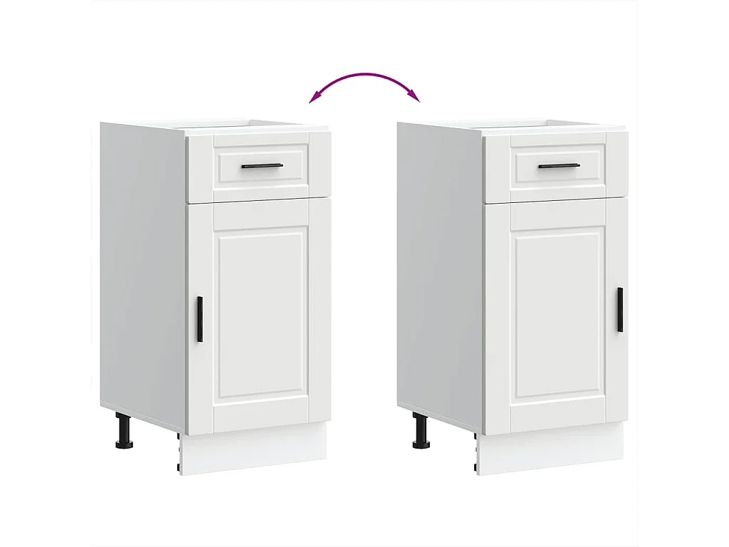 Armoire de cuisine Porto blanc bois d'ingénierie