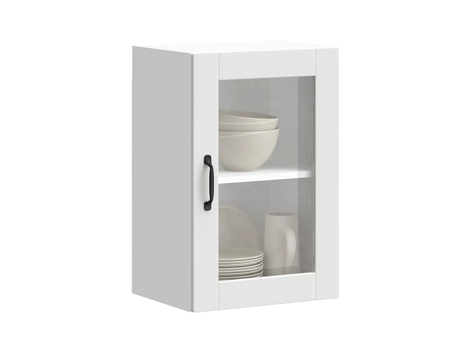 Küchen-Hängeschrank mit Glastür Porto Weiß