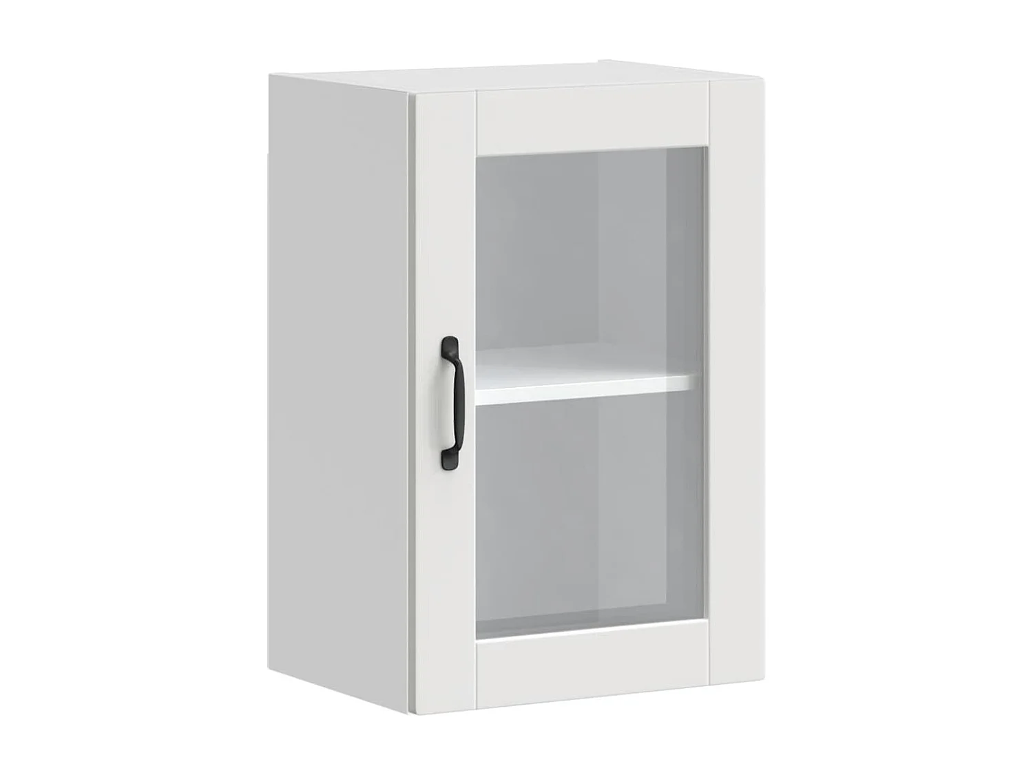 Armoire murale de cuisine avec porte en verre Porto blanc