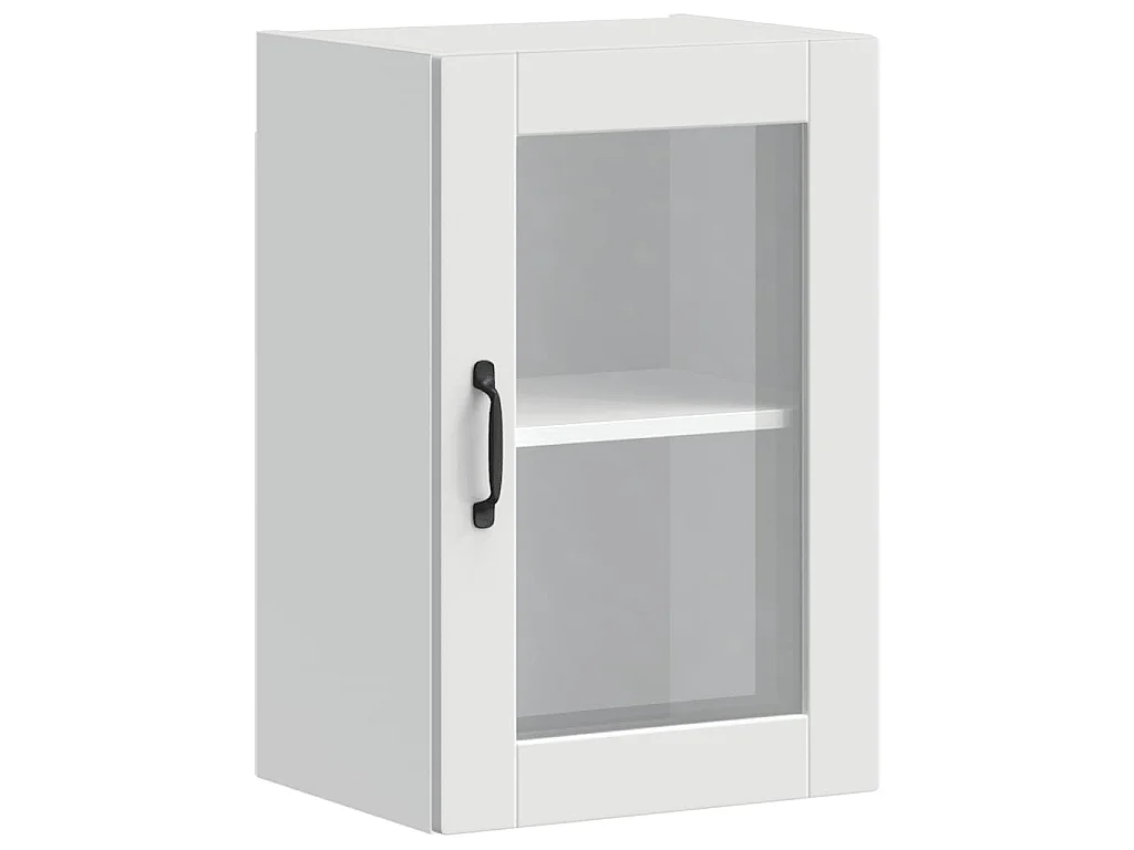 Armoire murale de cuisine avec porte en verre Porto blanc