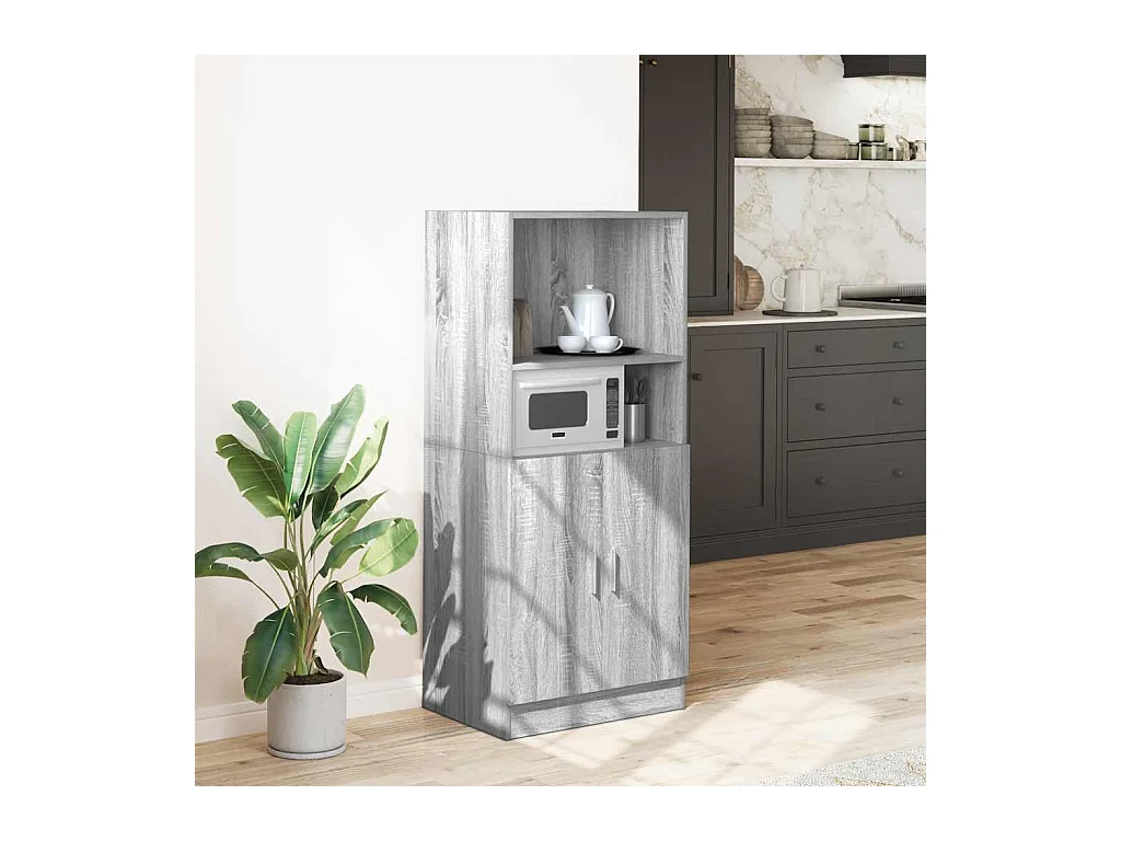 Keukenkast 57x41,5x131,5 cm bewerkt hout grijs sonoma eiken