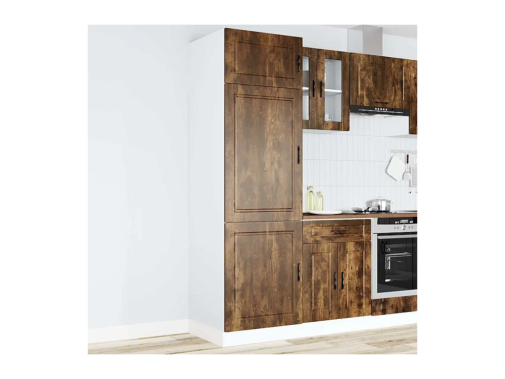 Armadio da Cucina Porto Rovere Fumo in Legno Multistrato