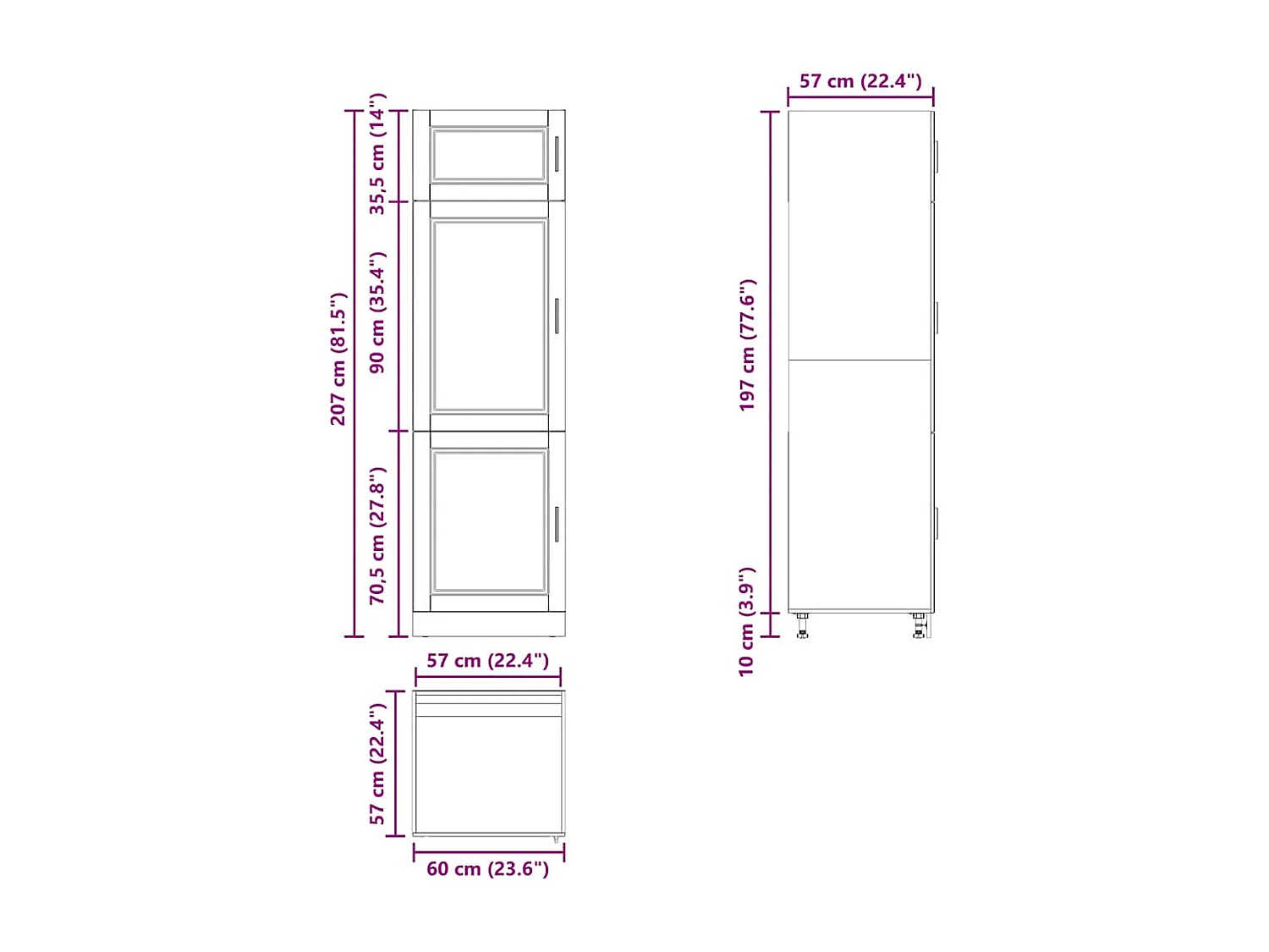 Küchenschrank Porto Räuchereiche Holzwerkstoff