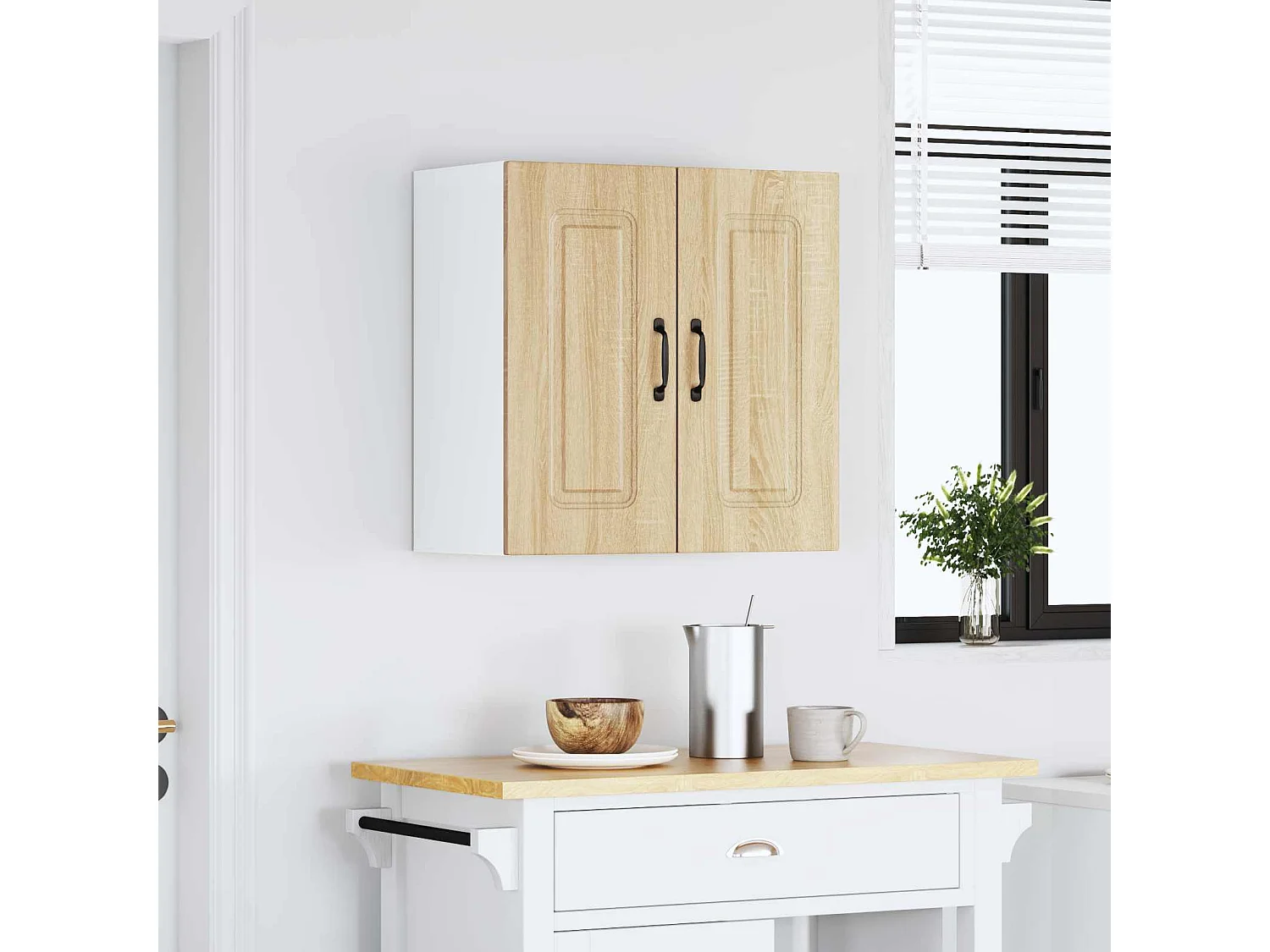 Armoire murale de cuisine Kalmar chêne sonoma bois d'ingénierie