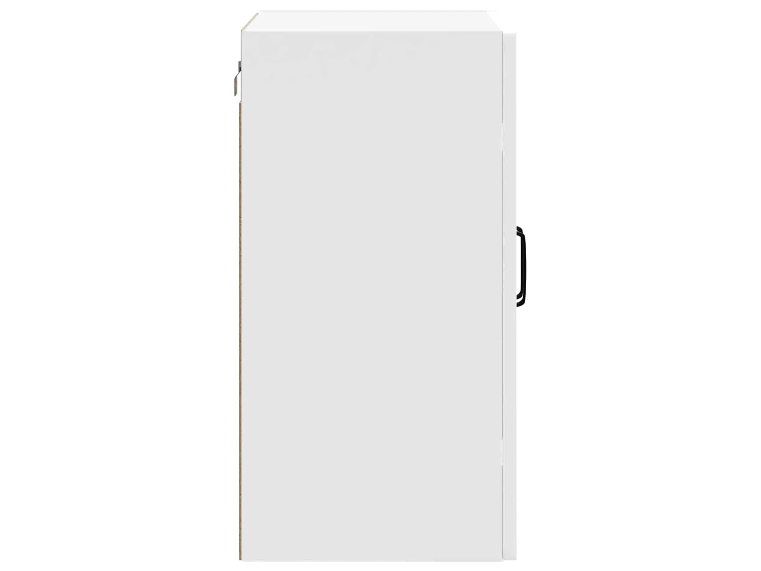 Armoire murale de cuisine Kalmar blanc brillant bois ingénierie