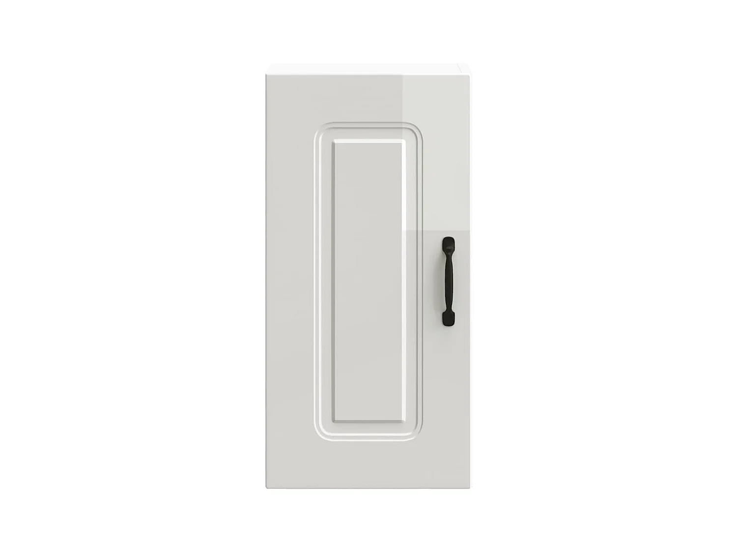 Armoire murale de cuisine Kalmar blanc brillant bois ingénierie
