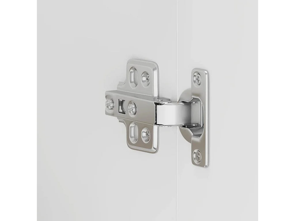 Armoire murale de cuisine Kalmar blanc brillant bois ingénierie