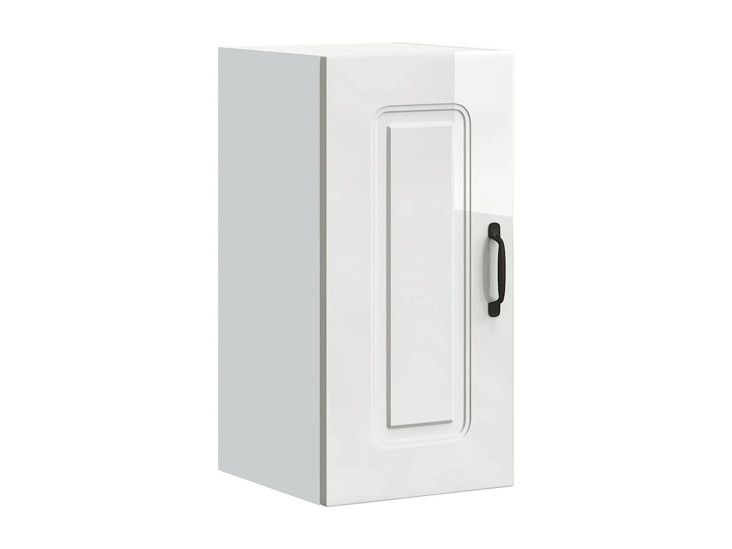 Keukenbovenkast Kalmar bewerkt hout hoogglans wit